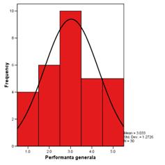 Histogram of performanta